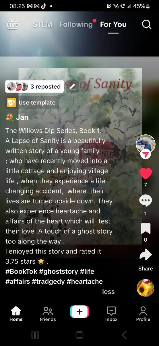 Lovely review for A Lapse of Sanity on Tik Tok, made my day.
Available from Amazon in #ebook 
amazon.co.uk/Lapse-Sanity-W…
#paperback from feedaread.com 
#willowsdip #familysaga #villagelife #mystery #love #romance #fiction #ghost #supernatural