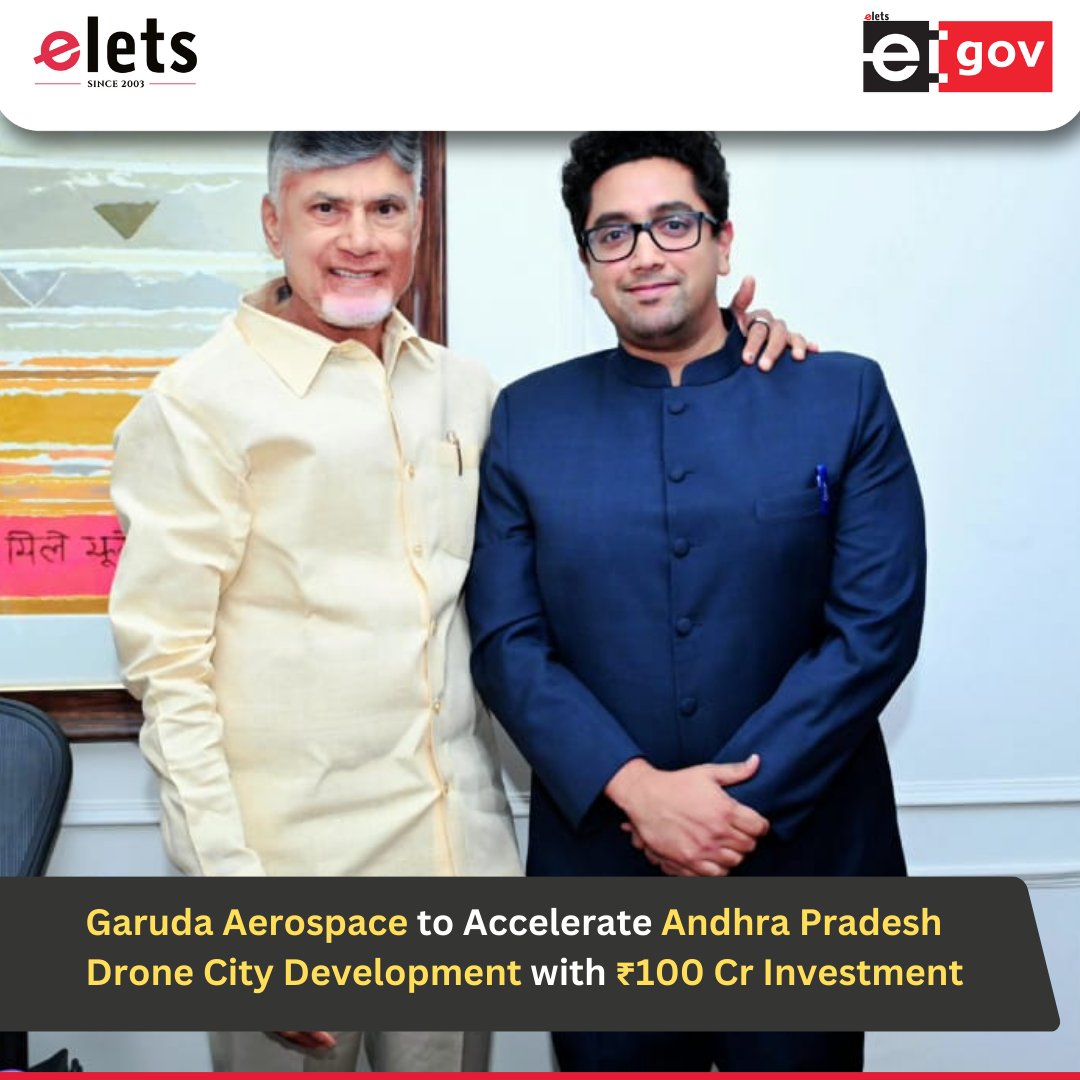egovonline's tweet image. In a major push for India’s drone industry, @garuda_india CEO Agnishwar Jayaprakash met Chief Minister @ncbn to fast-track the development of Andhra Pradesh Drone City in Kurnool.

Read more: tinyurl.com/mw4vxxu4 

#DroneRevolution #APDroneCity #GarudaAerospace #MakeInIndia
