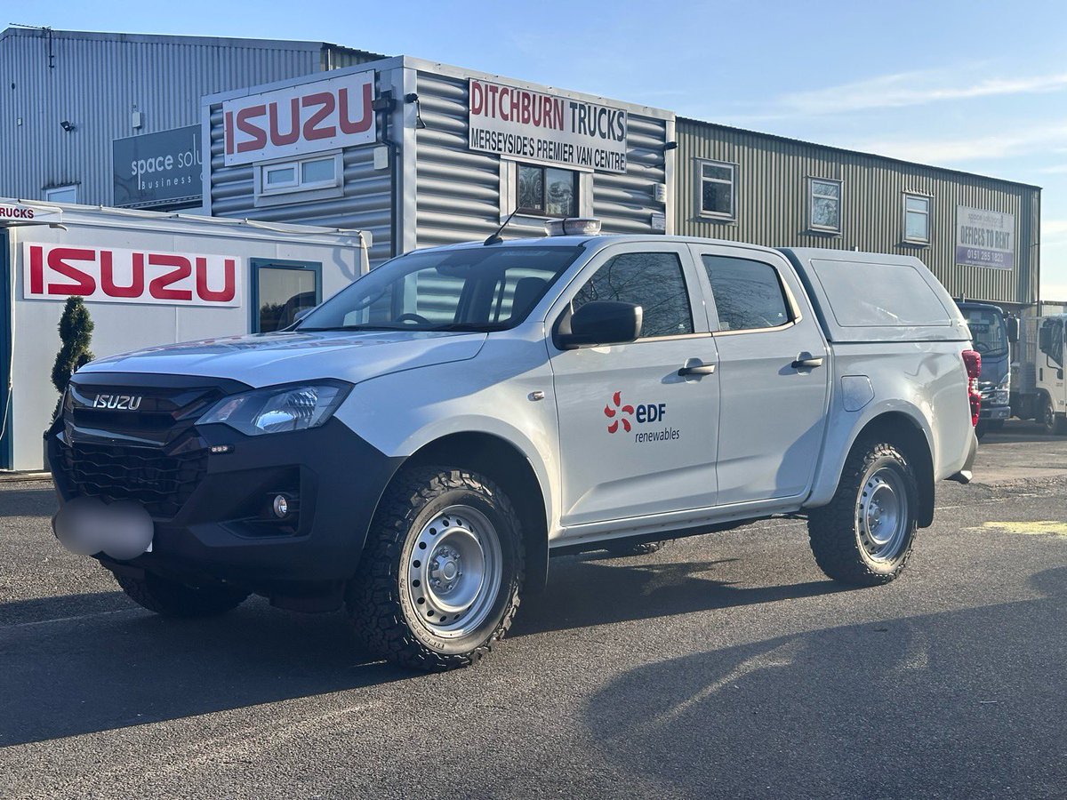 A great way to end the week delivering a new ISUZU D-MAX 4x4 pick up to go out to work to help install and maintain renewable energy sources.You need a true 4x4 vehicle with all terrain tyres fitted to get safely on and off genuine off road sites #utility #utilities