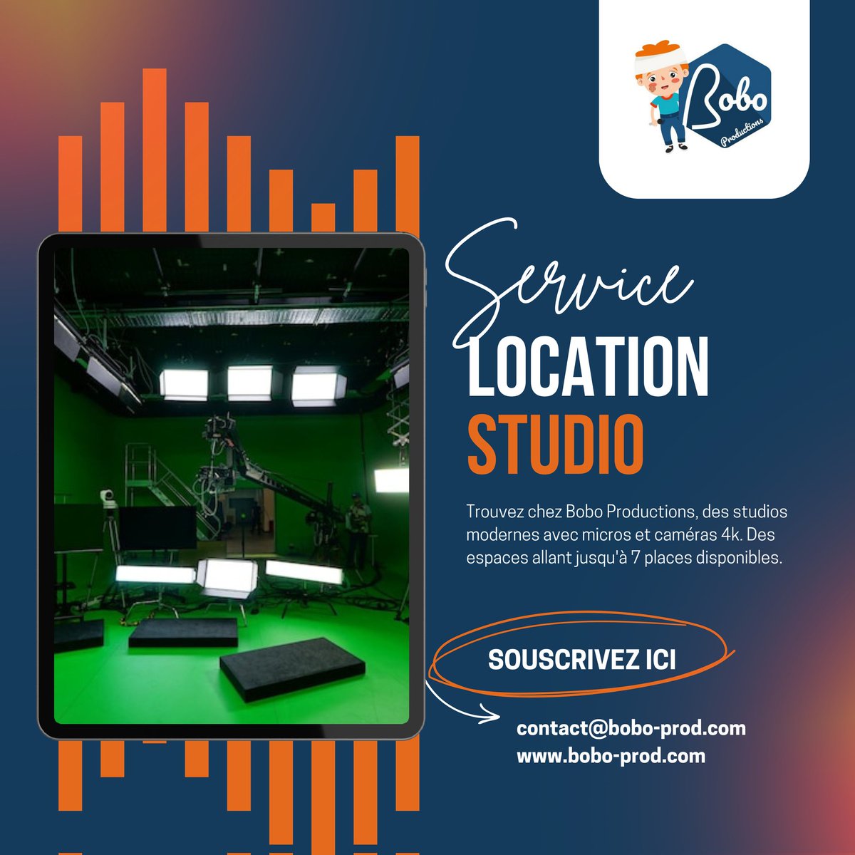 bobo_prod's tweet photo. Réalisez vos émissions dans un cadre pro ! 🎤🎥
@bobo_prod vous propose un studio tout équipé pour vos productions. Qualité, confort et flexibilité sont au rendez-vous !
📞 Réservez dès maintenant : contact@bobo-prod.com | 🌐 https://t.co/k5RPjDS0Ed
#LocationStudio #ProductionTV https://t.co/tRzNzhNJ2n