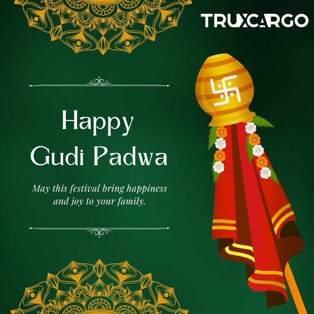 Truxcargo1's tweet photo. 𝐇𝐚𝐩𝐩𝐲 𝐆𝐮𝐝𝐢 𝐏𝐚𝐝𝐰𝐚!🥳
𝐖𝐞𝐥𝐜𝐨𝐦𝐢𝐧𝐠 𝐍𝐞𝐰 𝐁𝐞𝐠𝐢𝐧𝐧𝐢𝐧𝐠𝐬 𝐰𝐢𝐭𝐡 𝐏𝐫𝐨𝐬𝐩𝐞𝐫𝐢𝐭𝐲 𝐚𝐧𝐝 𝐏𝐫𝐨𝐠𝐫𝐞𝐬𝐬! ✨

#GudiPadwa #NewBeginnings #Truxcargo #FestiveDeliveries #LogisticsWithProsperity https://t.co/nHhD7YmLXH