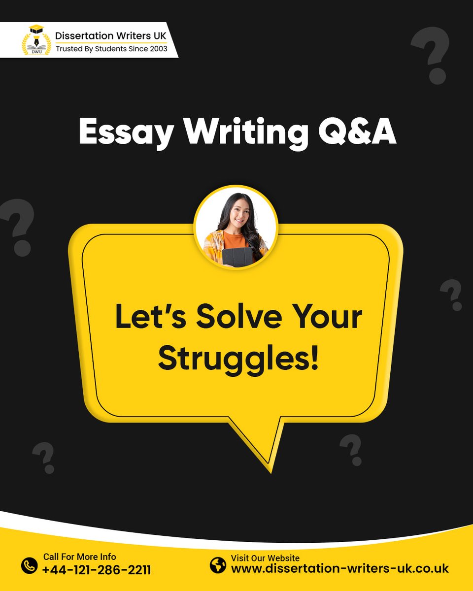 UKKDissertation's tweet photo. Essay Writing Q&amp;A: Let’s Solve Your Struggles!

Got Questions About Essays?
Ask Us Anything, And Our Experts Will Help! 📚💡

Drop Your Questions Below!

#Essaywriting #Academicsupport #Phdhelp #Dissertationexperts #Universitysuccess https://t.co/cyLeTSLxbP