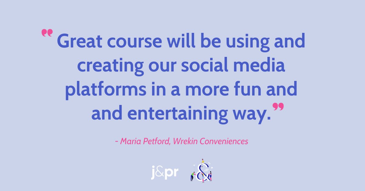 J&PR Ltd (@jandpr) on Twitter photo Social media is for entertaining, not just "sell, sell, sell!"
We're so pleased we got this message across on our training course, and Maria from <a href="/WrekinLoos/">Wrekin Conveniences</a> is going to apply that knowledge to her own social content!
#socialmedia #socialmediamarketing Social media is for entertaining, not just "sell, sell, sell!"
We're so pleased we got this message across on our training course, and Maria from <a href="/WrekinLoos/">Wrekin Conveniences</a> is going to apply that knowledge to her own social content!
#socialmedia #socialmediamarketing