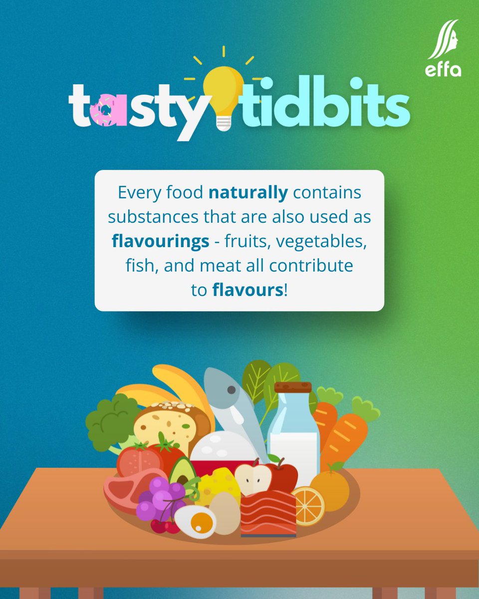 🥦🍊 Did you know? Every food naturally contains substances also used as flavourings! From fruits and veggies to meat and fish, they all contribute to flavours. 🌿✨
🎥 Discover more: lnkd.in/e8UW2cB
#EFFA #Flavour #TasteMatters #TastyTidbits