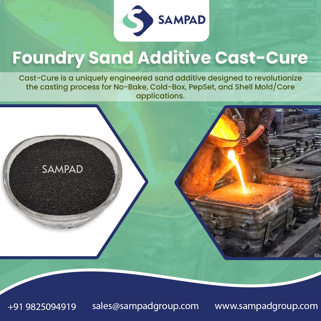 sampadgroup's tweet image. Enhance your casting precision with Foundry Sand Additive Cast Cure!⚙️✨ Improve mold strength, reduce defects, and achieve superior surface finish. Elevate your foundry process today! 🔥🏗️
More Info Visit Now:
sampadgroup.com/sand-additives

#FoundrySand #CastingAdditives #MetalCasting