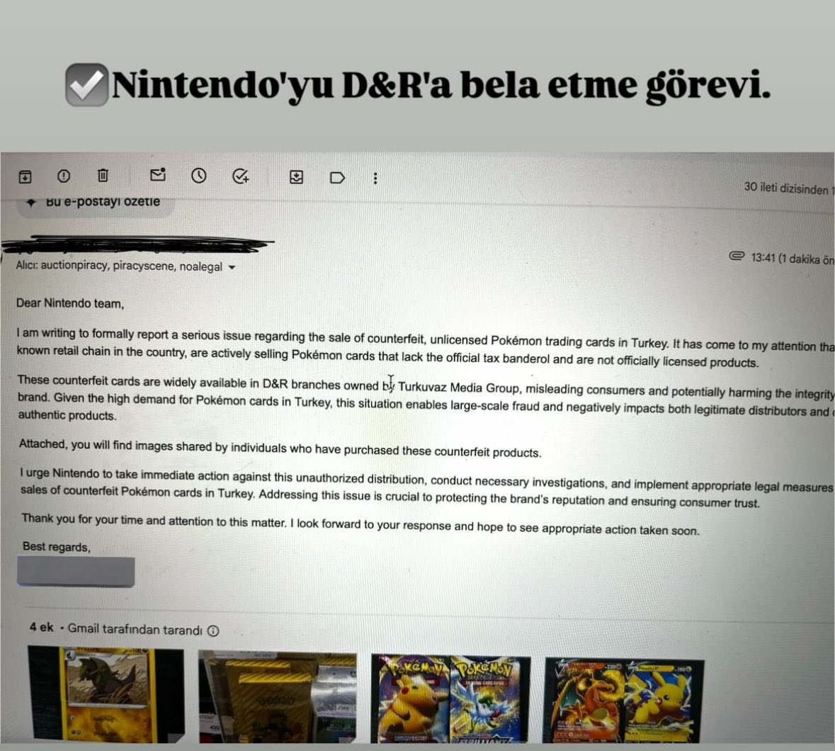Arkadaşım D&amp;R’yi Nintendoya şikayet etmiş

puhahahahahha