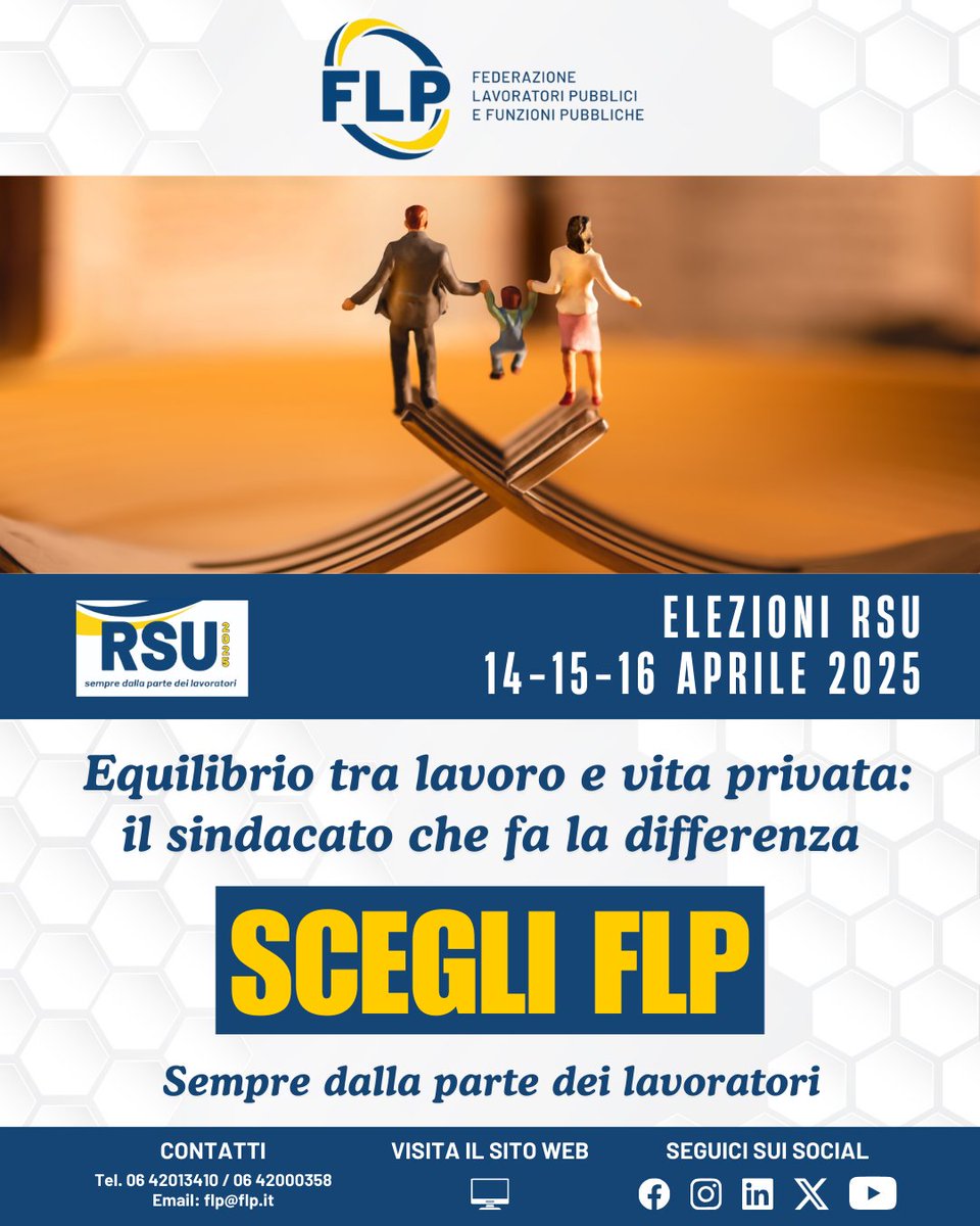 🏡 La FLP è pioniera nell'introduzione dello smart working nelle amministrazioni pubbliche.
🌞 Con il nostro impegno per una migliore conciliazione vita-lavoro, vogliamo rendere il lavoro pubblico più sostenibile.
👉🏼 Scopri di più su flp.it

#VotaFLP #RSU2025