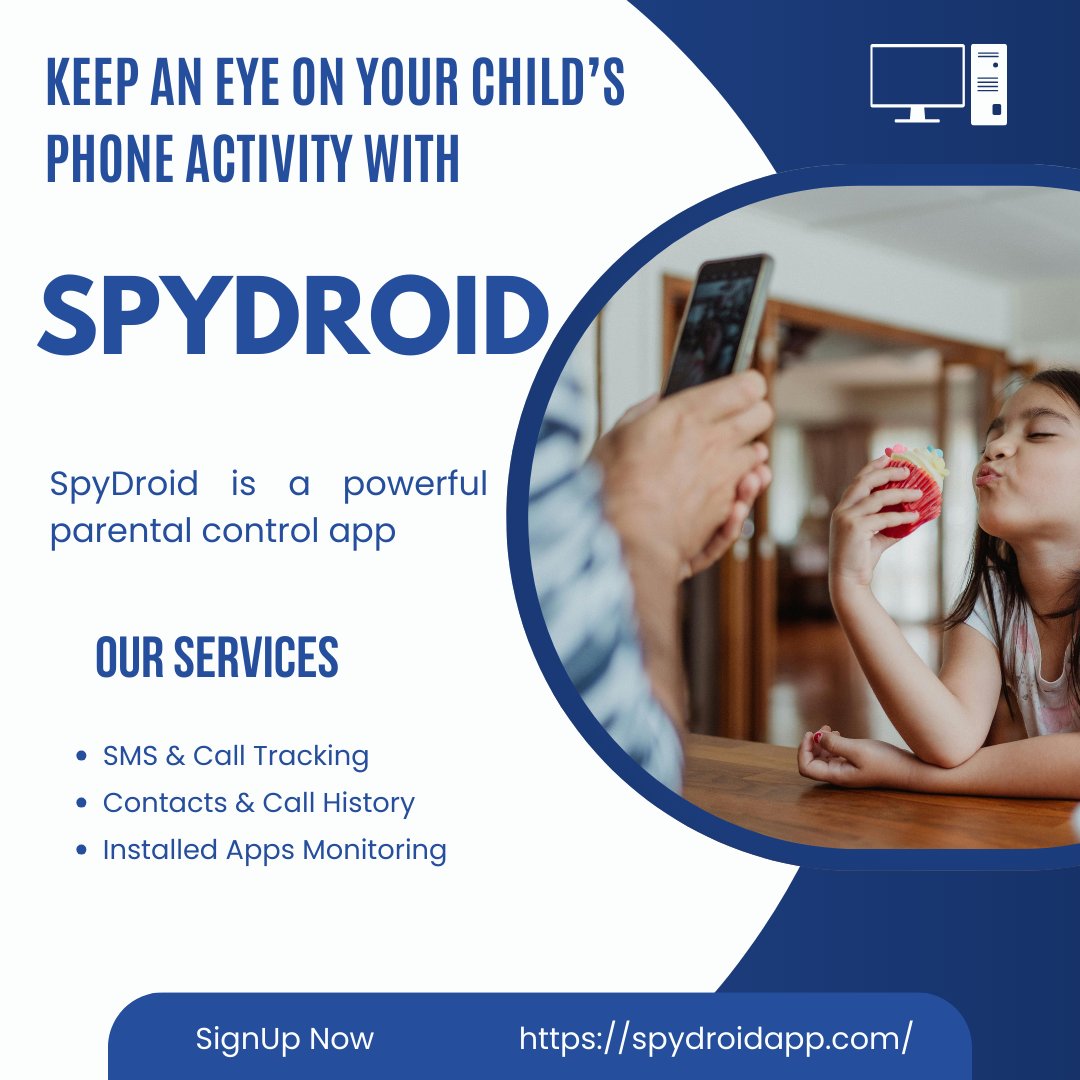 spydroidapp's tweet image. Keep an Eye on Your Child’s Phone Activity with SpyDroid
In today’s digital world, children are constantly exposed to online risks

Sign up Now - spydroidapp.com

#KidsOnlineSafety #SecureParenting #TrackCalls #SMSMonitoring #KeystrokeLogging #StayAware #SmartMonitoring