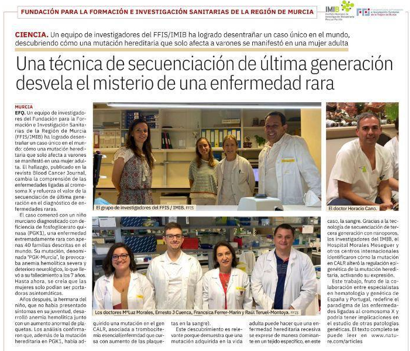Servicio de Hematología. Hosp. U. Morales Meseguer (@crh_moralesimib) on Twitter photo Desvelamos en “Blood Cancer Journal” el motivo de la grave expresión clínica en caso con alteración en el gen de la Fosfoglicerato quinasa (PGK1). Secuenciación de 3ª generación mostró mutación adicional de CALR activó la expresión de la enfermedad. IPs <a href="/paquiferrer_/">Paqui Ferrer</a> y J Corral Desvelamos en “Blood Cancer Journal” el motivo de la grave expresión clínica en caso con alteración en el gen de la Fosfoglicerato quinasa (PGK1). Secuenciación de 3ª generación mostró mutación adicional de CALR activó la expresión de la enfermedad. IPs <a href="/paquiferrer_/">Paqui Ferrer</a> y J Corral