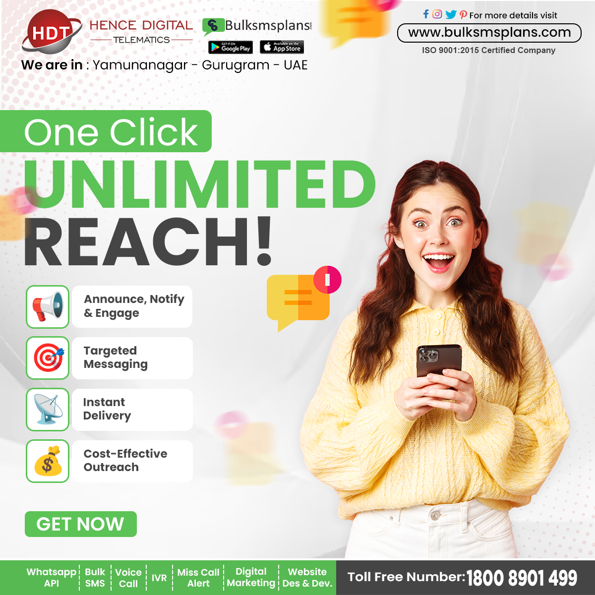 PlansSms's tweet image. Reach your audience instantly with Bulk SMS! Announce, notify, and engage with cost-effective messaging solutions. Get started today!
.
Contact Us: support@bulksmsplans.com | 7404900081
.
#BulkSMS #SMSMarketing #TargetedMessaging #InstantDelivery #CustomerEngagement #Digital