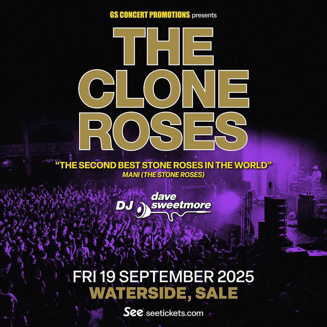 dave sweetmore (@davesweetmore) on Twitter photo *NEW EVENT* - Friday 19th September I’ll be back at <a href="/WatersideArts/">Waterside Arts</a> in Sale with <a href="/thecloneroses/">The Clone Roses</a>
Tickets on sale now from
seetickets.com/event/the-clon… *NEW EVENT* - Friday 19th September I’ll be back at <a href="/WatersideArts/">Waterside Arts</a> in Sale with <a href="/thecloneroses/">The Clone Roses</a>
Tickets on sale now from
seetickets.com/event/the-clon…