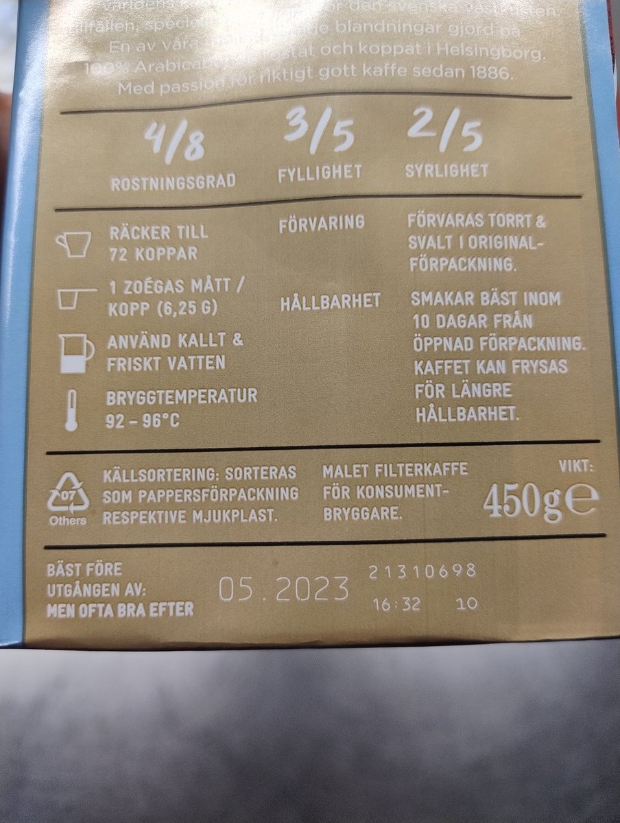 tobbzter's tweet image. Rotation i kaffeförrådet. #prepp