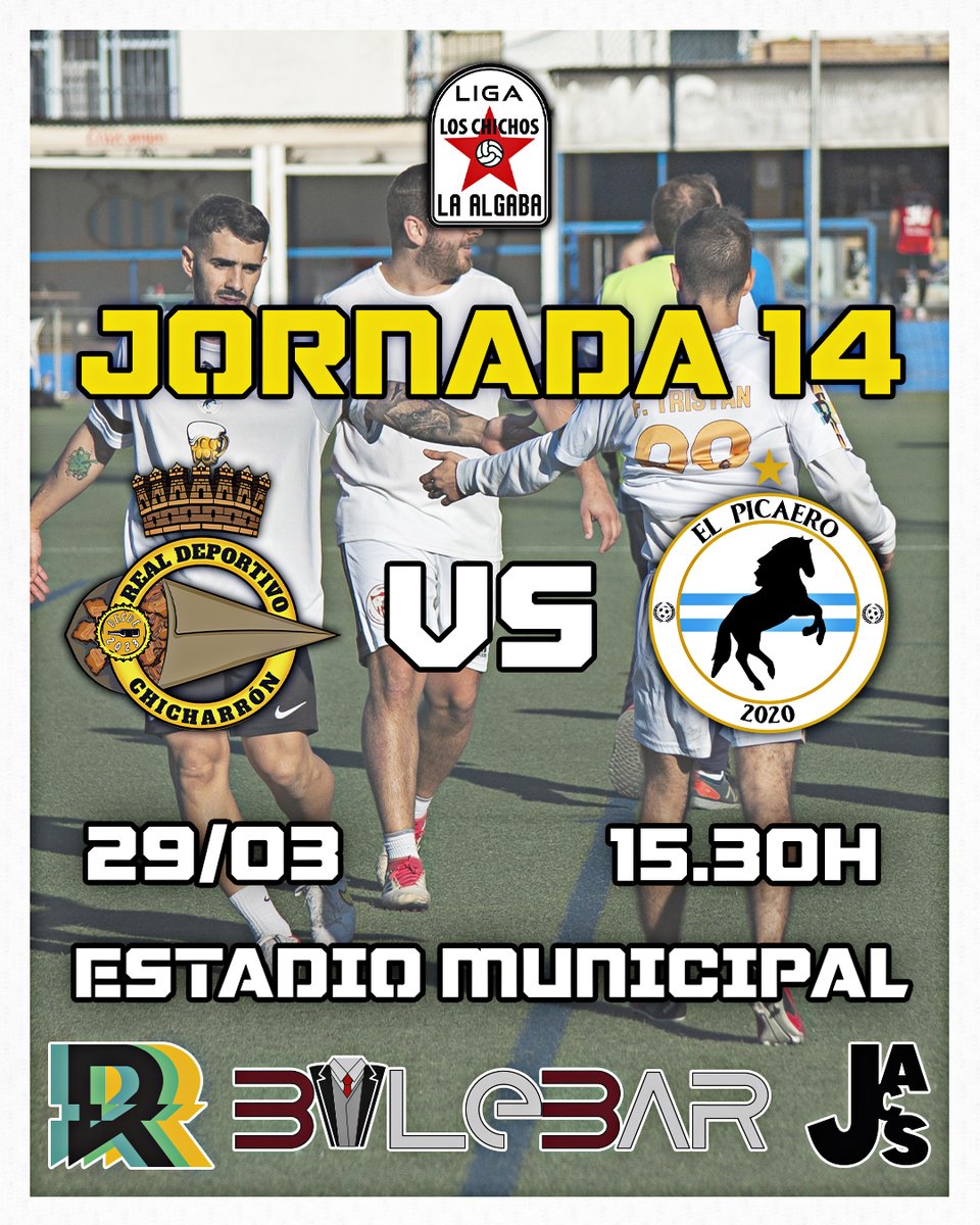 ¡ÚLTIMA JORNADA DE LIGA!

Mañana a las 15.30H despedimos la Temporada previo a la EAL contra Picaero en el Estadio Municipal.

Vamos Señores a despedirnos como se debe 😎👏

¡Avanti Chicharrón!