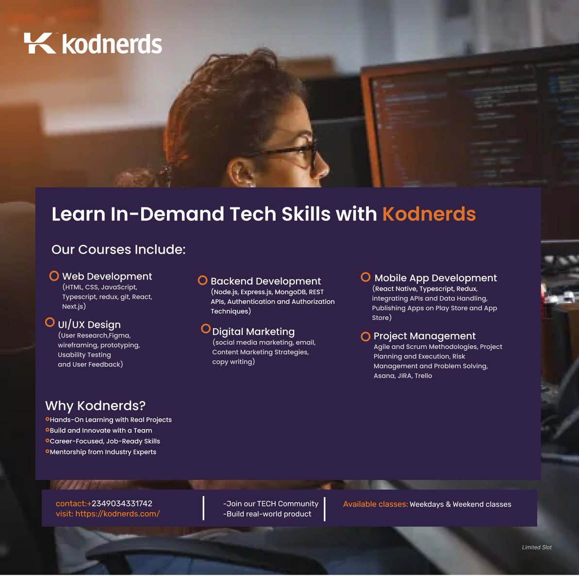 kodnerds's tweet image. Ready to Transform Your Career? Join Kodnerds to master your skill and be a kodnerd #beakodnerds #kodnerds