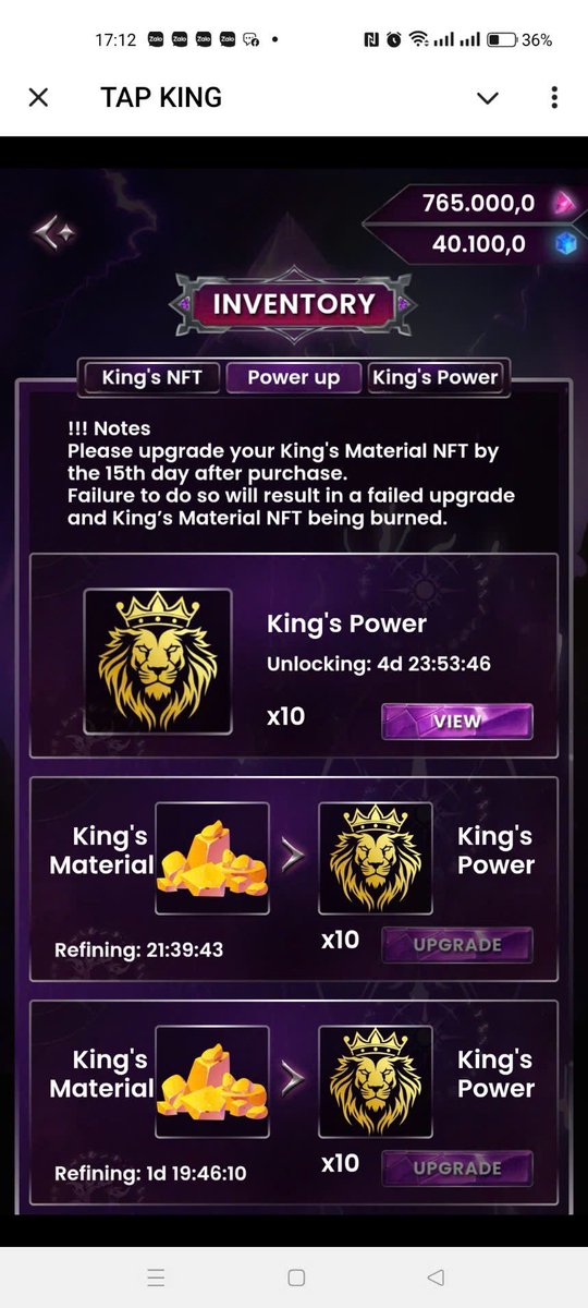 📢 TAP KING đang sinh lời cho tất cả mọi người, Tap king đảm bảo lợi nhuận lâu dài cho tất cả người chơi. 
Link bên dưới cùng tham gia : 
t.me/TapkingAi_bot/…