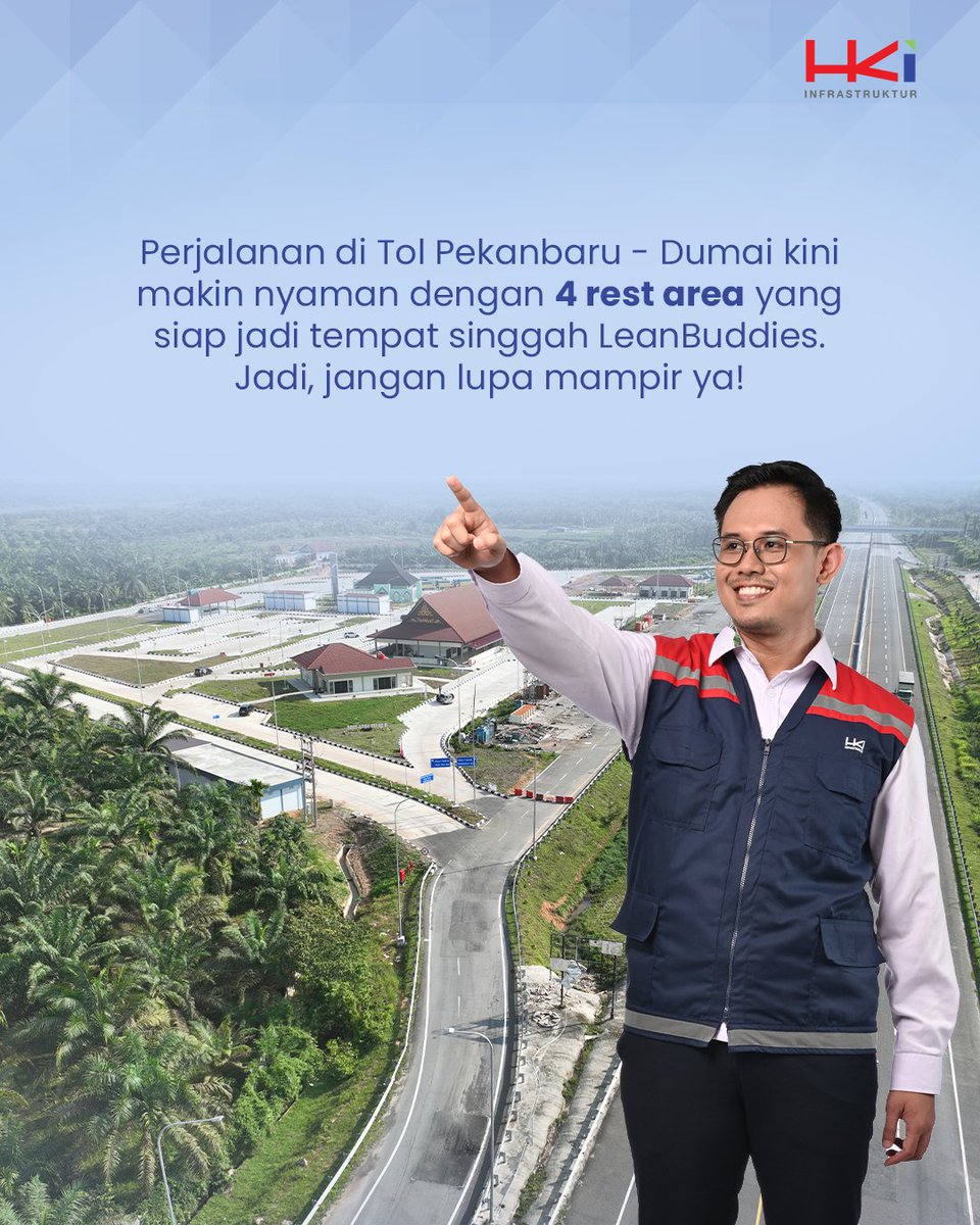hkinfrastruktur's tweet photo. #LeanBuddies yang berkendara di Jalan Tol Pekanbaru - Dumai jangan lupa buat mampir ke rest area garapan HKI ya!

Dijamin waktu istirahat makin berkesan sambil menikmati bangunan rest area yang memiliki ornamen-ornamen khas kearifan budaya Riau!

Yang udah sempat mampir, yuk komen dibawah

#RestAreaHKI
#HKInfrastruktur
#BangunKemudahan
#BreakTheImpossible
#Riau
#RestAreaPekanbaru