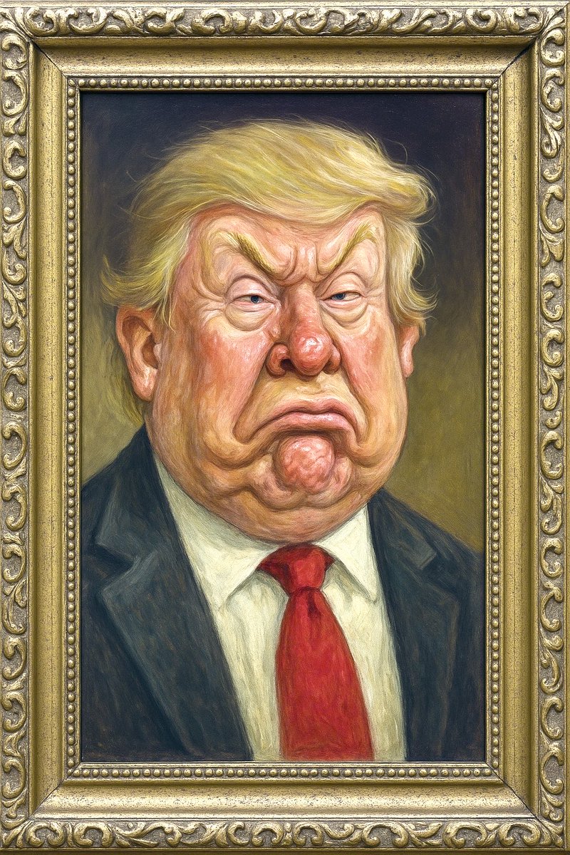 barriere_dr's tweet image. On a retrouvé le tableau officiel de Trump 🥹 donné à ⁦@smithsoniannpg⁩ !

Ne le partagez pas !

Il le déteste !