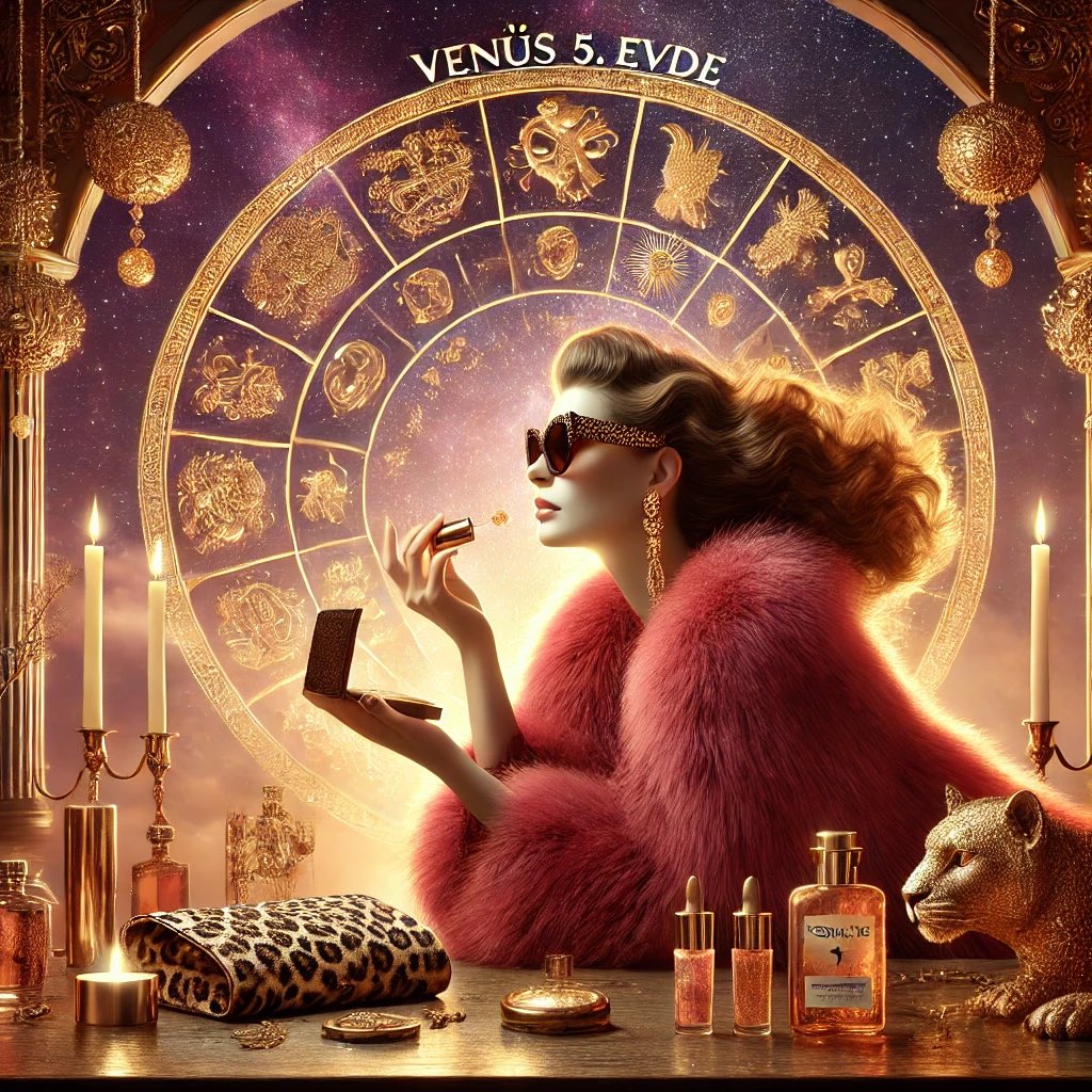 venus 5. evde: yaratici her isten para akar, cocuklarla ilgili islerden para kazanin,cocuklara hediye alin, eglence temali isler para getirir, eglence mekanlarinda parlamak, konserlere katilim gostermek, dogum günü organizasyonlarindan kazanmak.