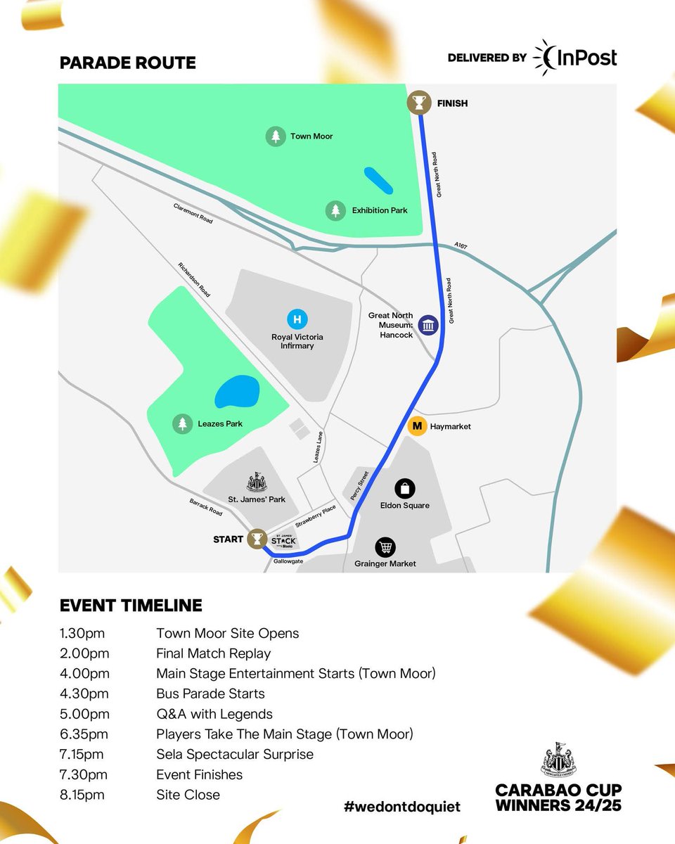 Delighted to be playing a set either side of Cup Winners #nufc departure at The #sela stack. 

Stage times approx 3pm and 4.45pm, subject to change. 

No doubt it will be an incredible day in Newcastle wherever you are 

TGS xx