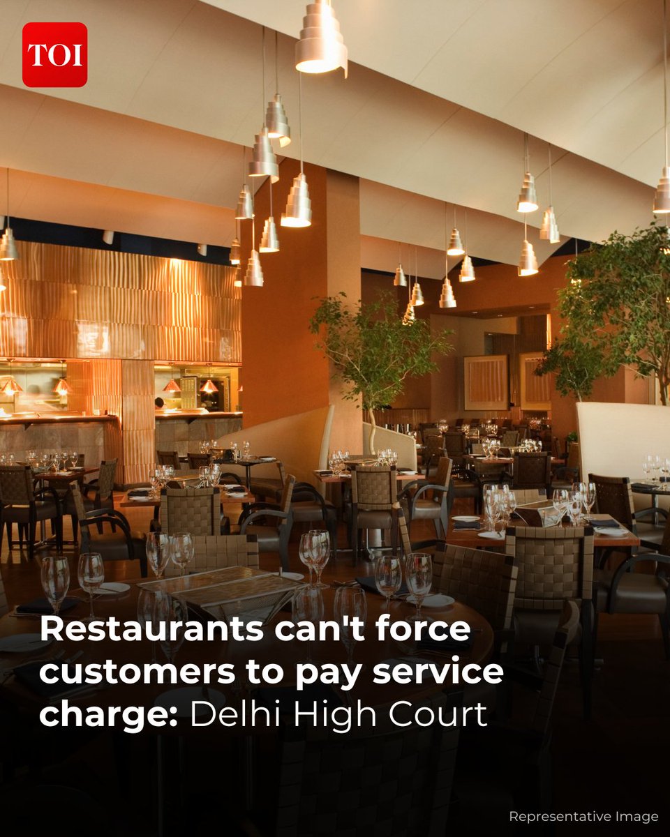 timesofindia's tweet image. The #Delhi high court adjudicated that the imposition of service charge by customers on food bills remained discretionary and establishments could not compel patrons to pay the same.

Know more🔗toi.in/05tniY