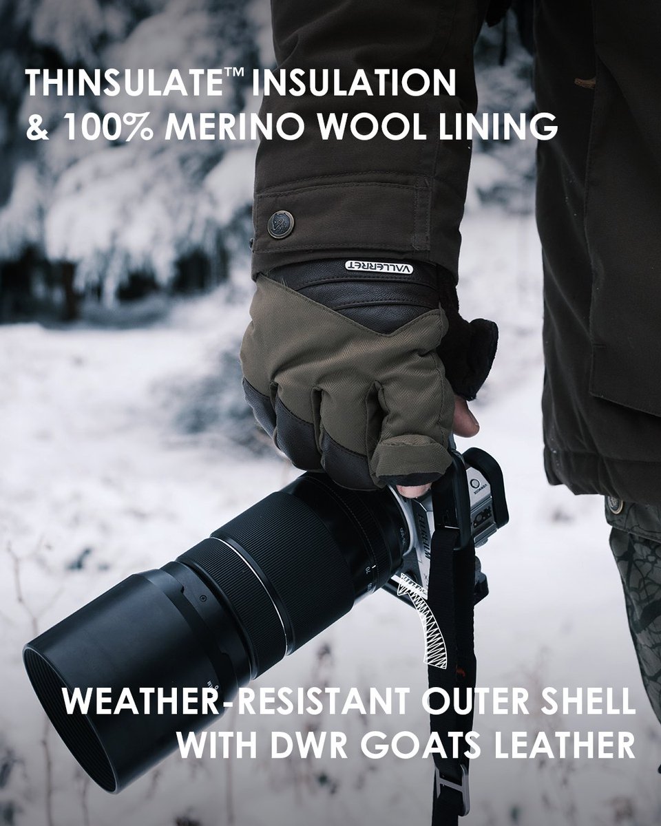 Wherever your photography takes you, the Markhof Pro V3 is ready for the ride. Built for the cold, made for the shot. 🧤🔥 #PhotographyGloves #BuiltForWinter #Vallerret #WinterPhotography #StayOutThere