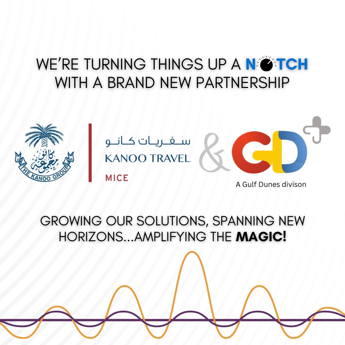 Proud to share that our #conference division, #GD+, has partnered with <a href="/KanooTravel247/">Kanoo Travel</a>, the Middle East’s leading #travel management company.

This collaboration brings together Kanoo's expertise in corporate travel &amp; event logistics with our creative event solutions.