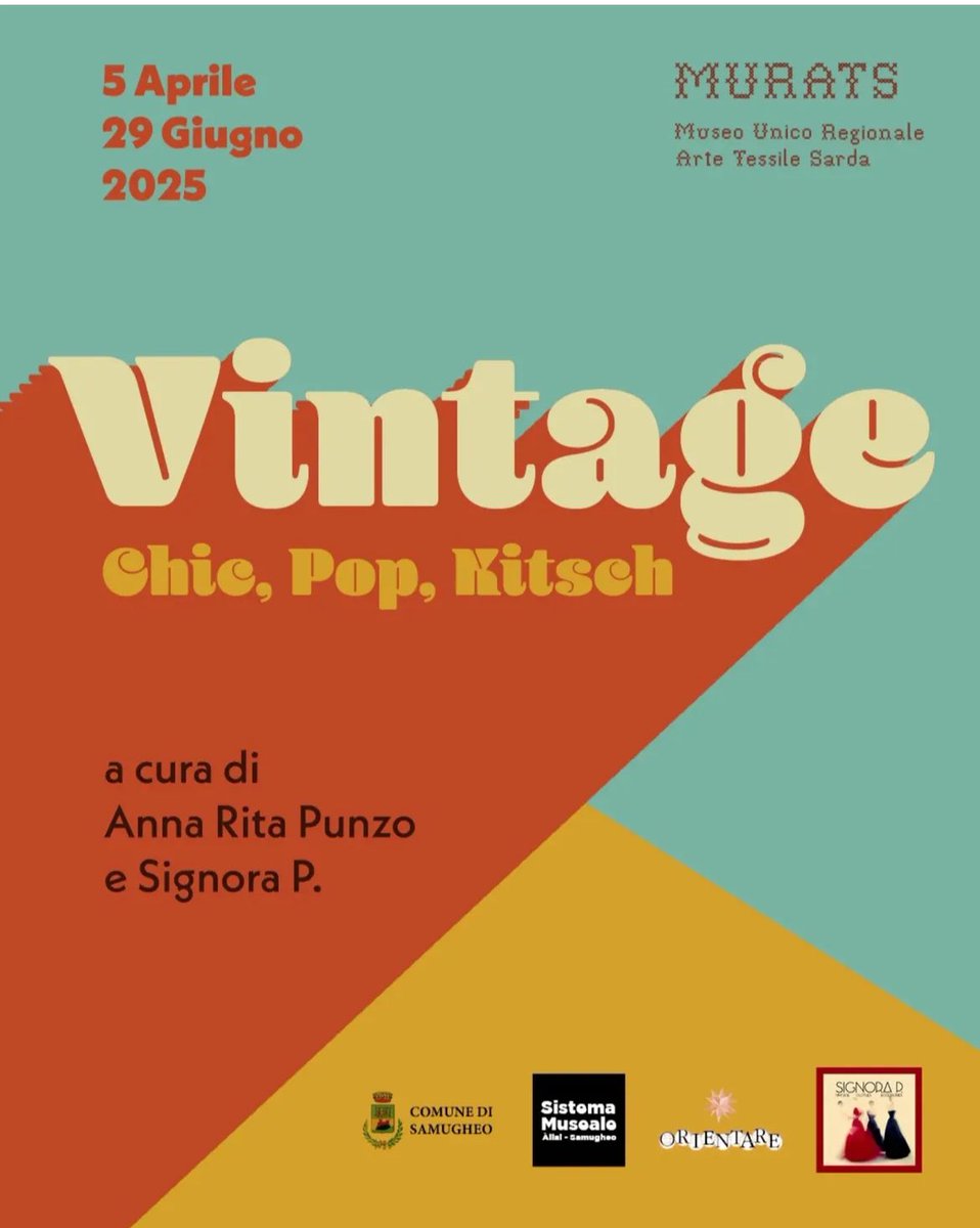 murats samugheo (@museotessile) on Twitter photo Vintage
Chic, Pop, Kitsch
Nuova mostra al <a href="/MuseoTessile/">murats samugheo</a> dal 05 aprile al 29 giugno
instagram.com/p/DHvSmSKAIQF/… Vintage
Chic, Pop, Kitsch
Nuova mostra al <a href="/MuseoTessile/">murats samugheo</a> dal 05 aprile al 29 giugno
instagram.com/p/DHvSmSKAIQF/…