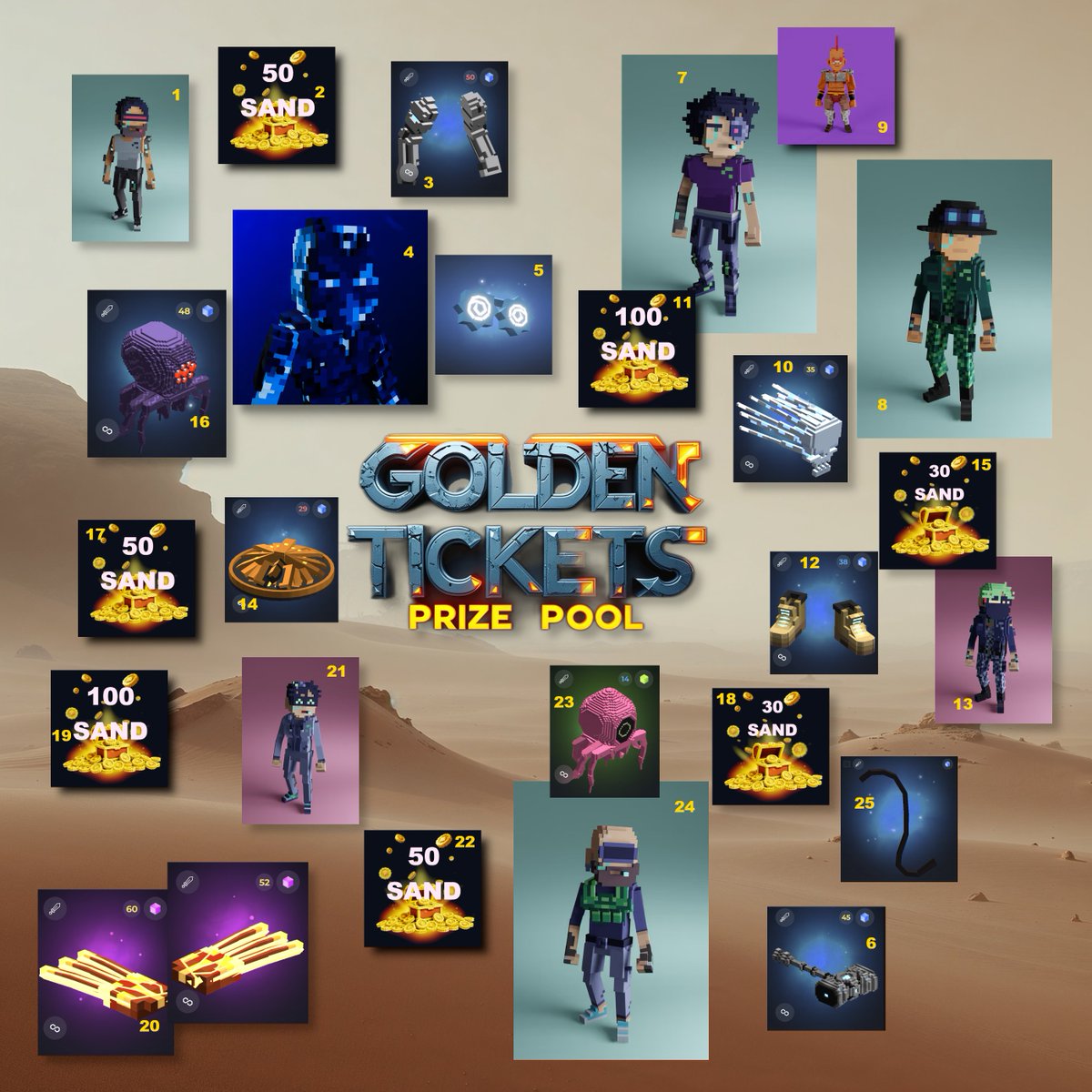 Got some SAND (lot 18) for my Golden Ticket #3! Thanks fam 🫶 Very cool raffle prizes 🔥
<a href="/TheSandsquad/">The Sand Squad</a> <a href="/temioVX/">temio</a>