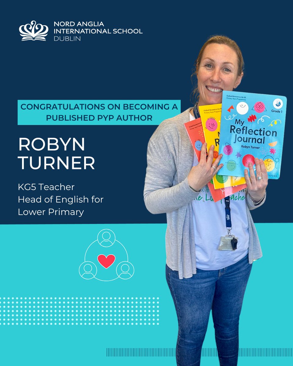 NAISDublin's tweet image. Exciting news! 🎉
Ms. Robyn is now a published PYP author!
She had the incredible opportunity to collaborate with Oxford University Press to create Reflection Journals for Early Years students. Even more exciting—the IB has given their seal of approval! 🙌