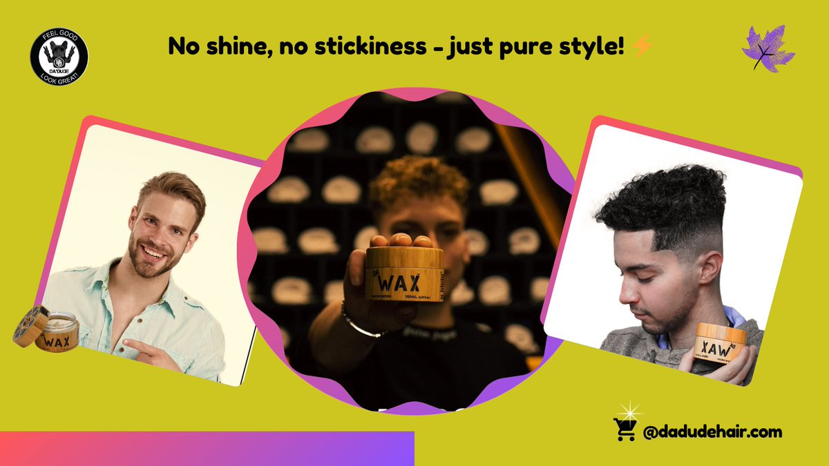 DaDudeyounghair's tweet image. Tired of greasy, heavy waxes? Da’Wax gives you a matte finish that lasts all day — no shine, no stickiness. It's just pure style. ⚡ 🌟
#MatteLook #NoGrease #menbeauty