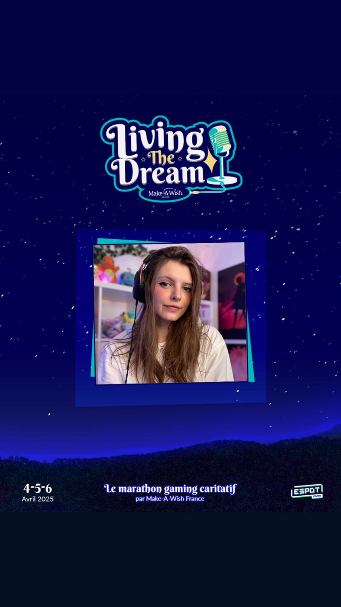 Je serais présente pour récolter des dons pour l’association <a href="/MakeAWishFrance/">Make-A-Wish France</a> la semaine prochaine du 4 au 6 avril ! Réalisons les rêves d’enfants malades afin de leur apporter de la joie et de la lumière ✨