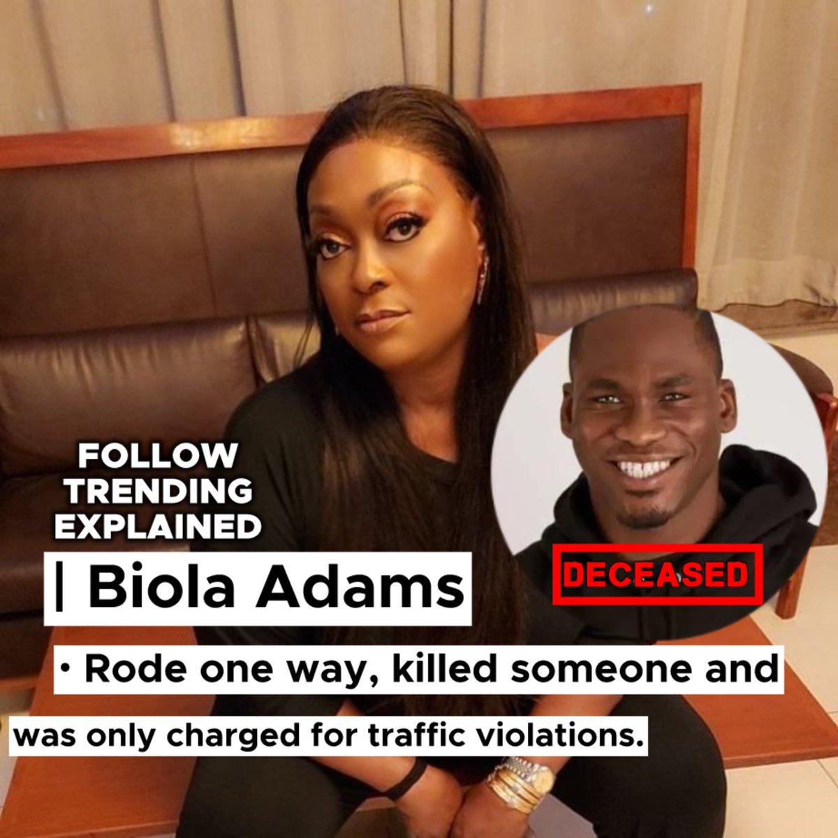 TrendingEx's tweet image. Sign The Petition is trending because Nigeria has happened to a senior tech founder.
Adetunji “Teejay” Opayele the co-founder of Bumpa, was klled by a Lagos rich kid, Biola Adams driving on one way.
Apparently, on March 4th, Teejay, was biking his way home from the gym at VI.…