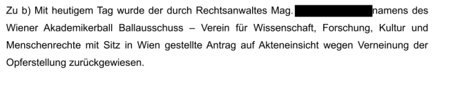 Bini Guttmann (@bini_guttmann) on Twitter photo Erfreuliche Updates im <a href="/joehwien/">Jüdische österreichische Hochschüler:innen</a>-"Verhetzungsfall":
Der (offizielle) Versuch des Akademikerballs, in die Ermittlungsakten gegen jüdische Aktivist:innen Einsicht zu nehmen, wurde von der Staatsanwaltschaft gestern zurückgewiesen – mit Verweis auf fehlende Opferstellung. Erfreuliche Updates im <a href="/joehwien/">Jüdische österreichische Hochschüler:innen</a>-"Verhetzungsfall":
Der (offizielle) Versuch des Akademikerballs, in die Ermittlungsakten gegen jüdische Aktivist:innen Einsicht zu nehmen, wurde von der Staatsanwaltschaft gestern zurückgewiesen – mit Verweis auf fehlende Opferstellung.