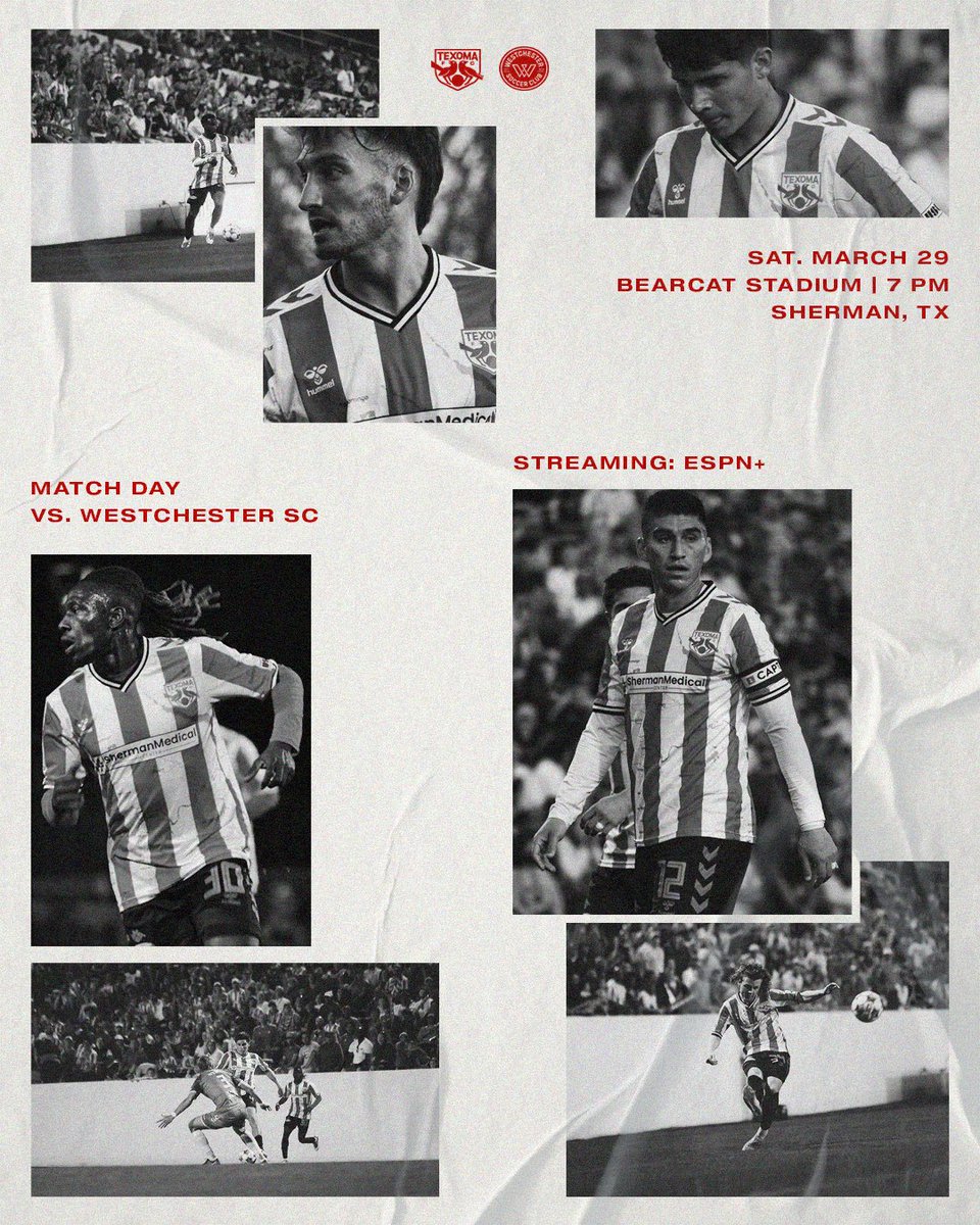 USLTexoma's tweet image. Good morning Texoma, IT'S MATCH DAY‼

⚽: vs. @westchestersc
📍: Bearcat Stadium | Sherman, TX
⏰: 7 pm CST
🎟: vivenu.com/event/texoma-f…
📺: ESPN+

#VamosTexoma #WeAreTexomaFC #USLLeagueOne #USL1 #matchday