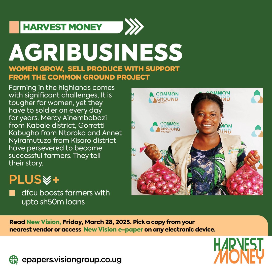 CommonGround Project (@commongroundug) on Twitter photo In today's <a href="/newvisionwire/">The New Vision</a> Harvest Money pullout <a href="/CommonGroundUg/">CommonGround Project</a> features highlighting how the project is helping women farmers make financial windfall in the highlands of Uganda. <a href="/NLinUganda/">Embassy of the Netherlands in Uganda</a> <a href="/WURenvironment/">WUR Environmental</a> <a href="/ISSDUganda/">ISSD Uganda</a> In today's <a href="/newvisionwire/">The New Vision</a> Harvest Money pullout <a href="/CommonGroundUg/">CommonGround Project</a> features highlighting how the project is helping women farmers make financial windfall in the highlands of Uganda. <a href="/NLinUganda/">Embassy of the Netherlands in Uganda</a> <a href="/WURenvironment/">WUR Environmental</a> <a href="/ISSDUganda/">ISSD Uganda</a>