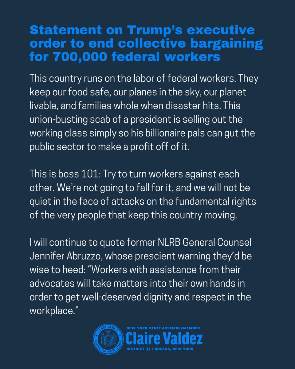 Our union-busting scab of a president is selling out the working class so his billionaire pals can gut the public sector and make a profit off of it. We won’t stand for it. My statement:
