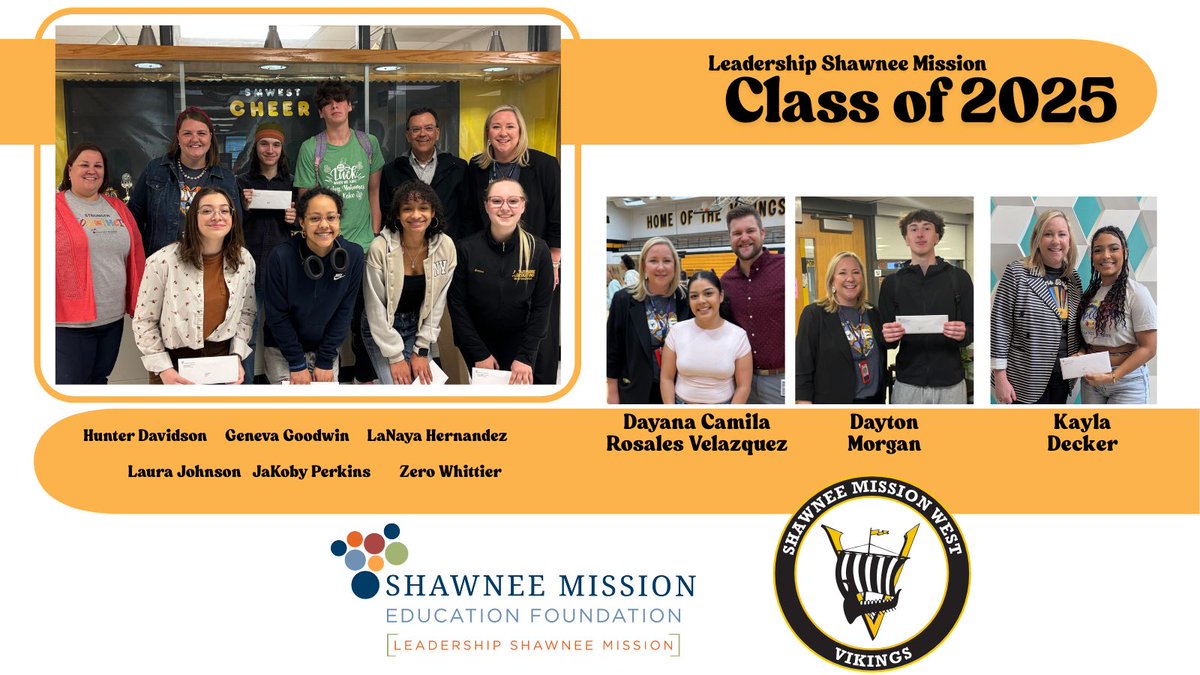 Shawnee Mission Education Foundation (@thesmef) on Twitter photo We can't wait to get to know this group from <a href="/SMWestOffice/">SM West Office</a>! Congratulations Hunter, Kayla, Geneva, LaNaya, Laura, Dayton, Koby, Dayana Camila and Zero! Welcome to #LeadershipShawneeMission We can't wait to get to know this group from <a href="/SMWestOffice/">SM West Office</a>! Congratulations Hunter, Kayla, Geneva, LaNaya, Laura, Dayton, Koby, Dayana Camila and Zero! Welcome to #LeadershipShawneeMission