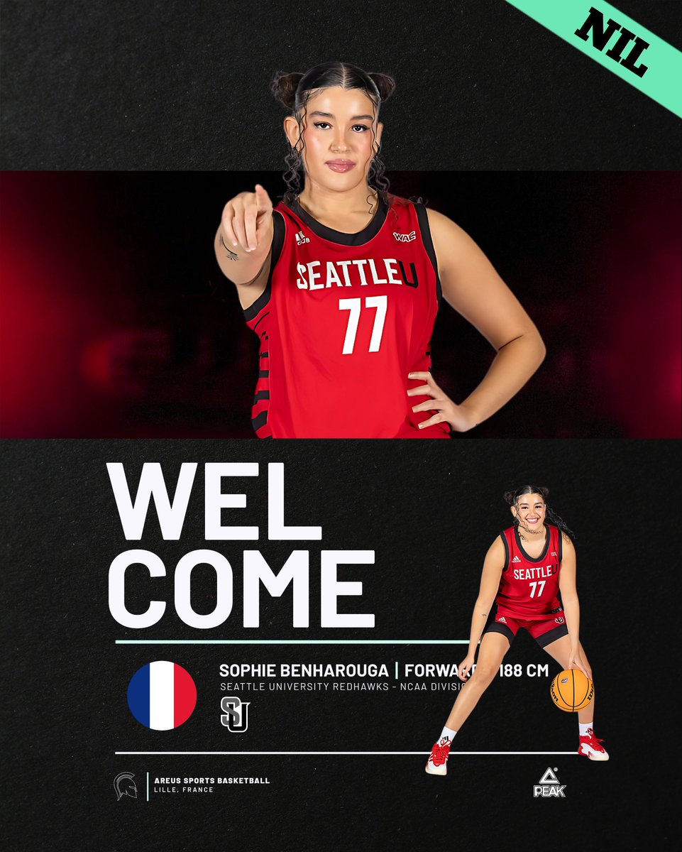 AreusSports's tweet photo. Areus Sports is excited to welcome forward Sophie Benharouga to #TeamAreus! 🏀 

#NewClient #Welcome #SkyIsTheLimit #TheJourney #ProBasketball #France #USA #SeattleU #Forward https://t.co/M9kS1PBdDL