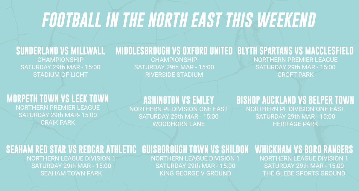 What football is on in the North East this weekend? ⬇️