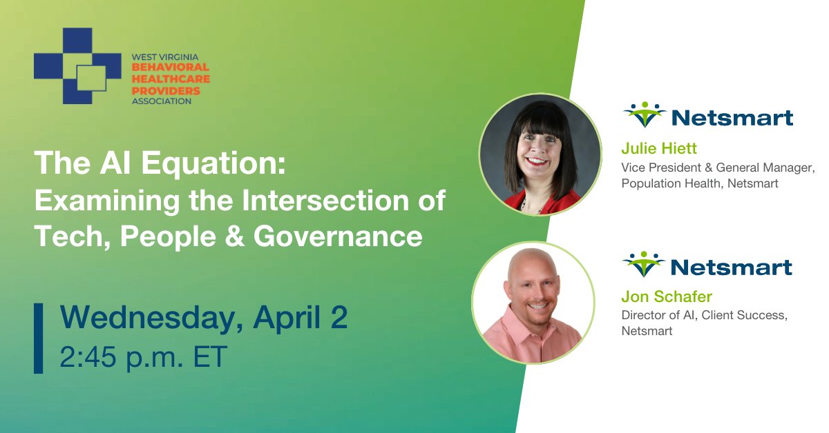 AI is no longer futuristic—it’s here, and #behavioralhealth organizations are facing tough questions about implementation.

At <a href="/WVBHPA/">WV Behavioral Health</a>, industry experts will share how to build a strategic #AI roadmap, reduce bias and use AI to scale operations without staff burden. Join us to