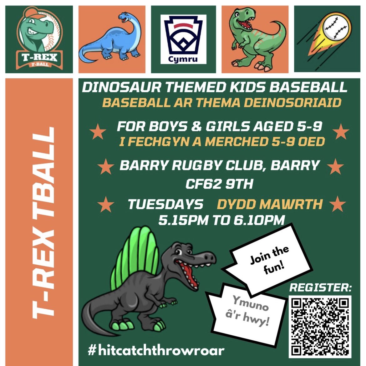 ⚾️ New baseball session ⚾️ 

👦👧ages 5-9yrs
📍 Barry RFC
🗓️ Tuesdays
⏰ 5:15 - 6:10pm

Come join the fun !
See flyer for booking details