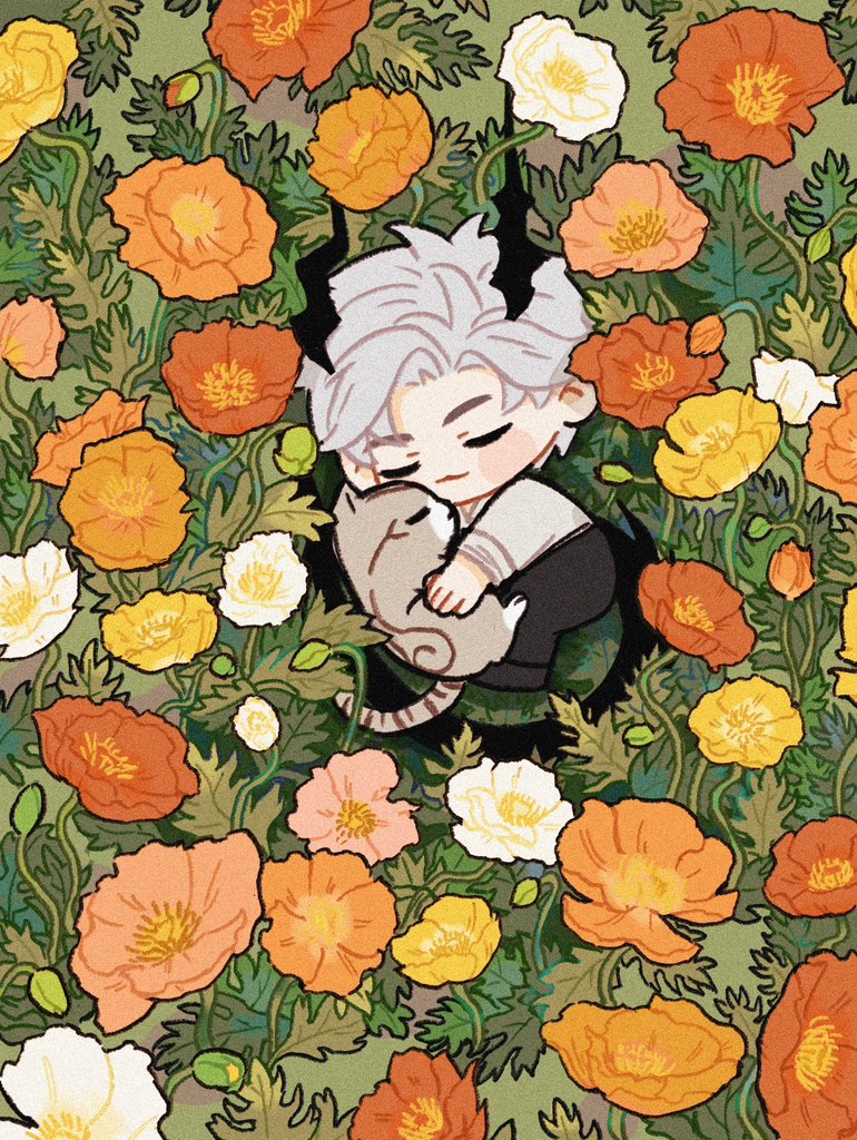 gfmldjszt's tweet photo. 春天到了，睡一会儿吧🥱🥱🥱
#LoveandDeepspace #恋与深空 #秦彻 #Sylus https://t.co/1IJCcHJ445