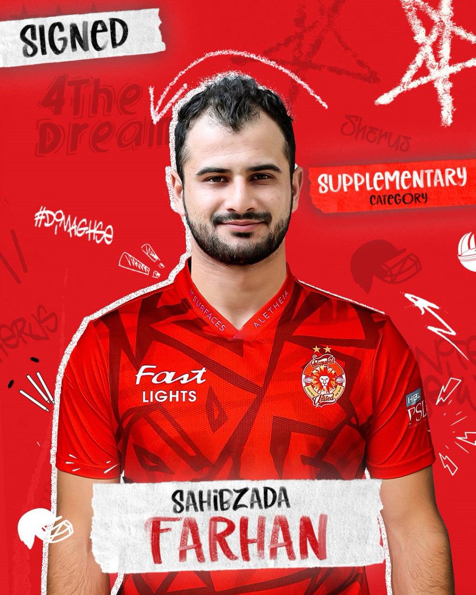 Alhamdulilah 

thrilled to join defending champions once again for PSL X. Have great memories from 2018 when we lifted the trophy, inshallah will do so again this year. 
Have been working very hard in domestic and alhamdulilah now all eyes on PSL. 

Thanks for the support