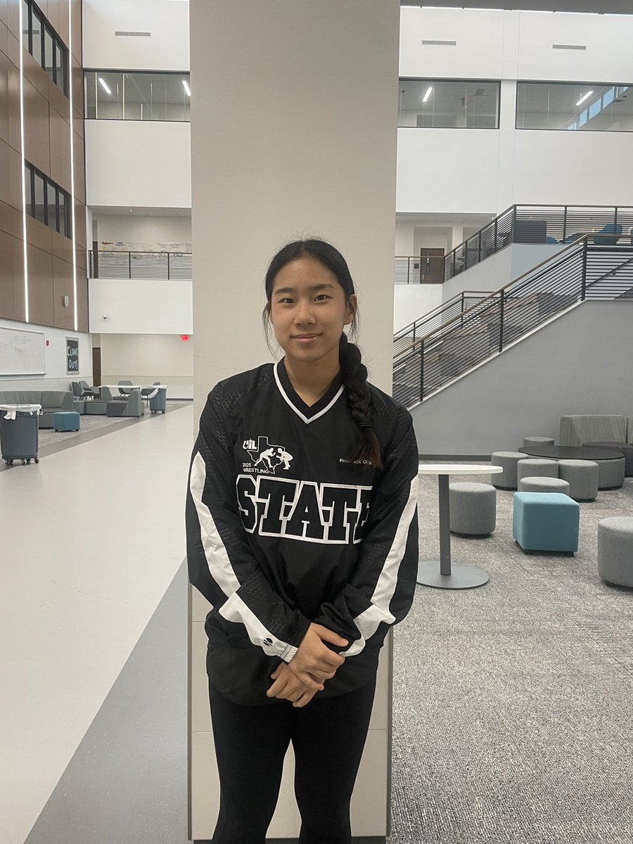 Panther Creeks 1st ever State Qualifier showing off the STATE merch! #pantherwrestling#state