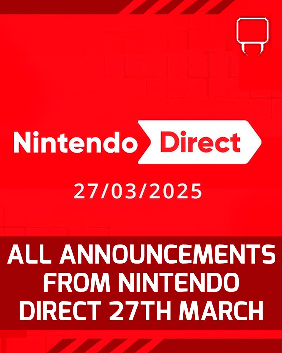 Check out the Venom Blog for all announcements and trailers from Nintendo Direct 27th March 2025
ow.ly/R5Kx50Vqwmr