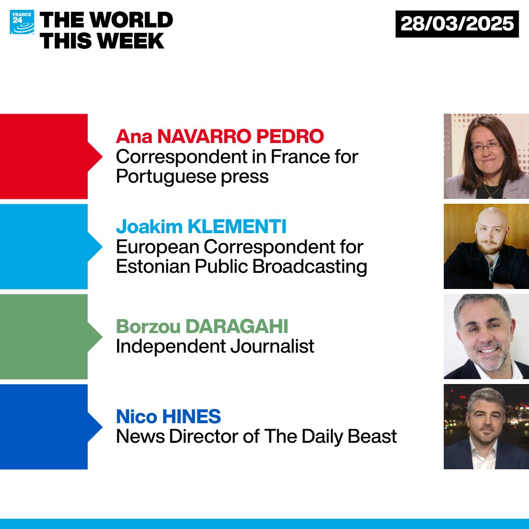 📺On Friday’s #WorldThisWeek:      
 🇹🇷#Turkey Protests 
🇺🇸#Signal Gate
🇺🇦🇪🇺#Europe stands with #Ukraine: #coalitionofthewilling 

🔔Tune in at 7:10PM Paris Time at france24.com/en/live with <a href="/GavinLeeNews/">Gavin Lee</a>

<a href="/France24_en/">FRANCE 24 English</a>
