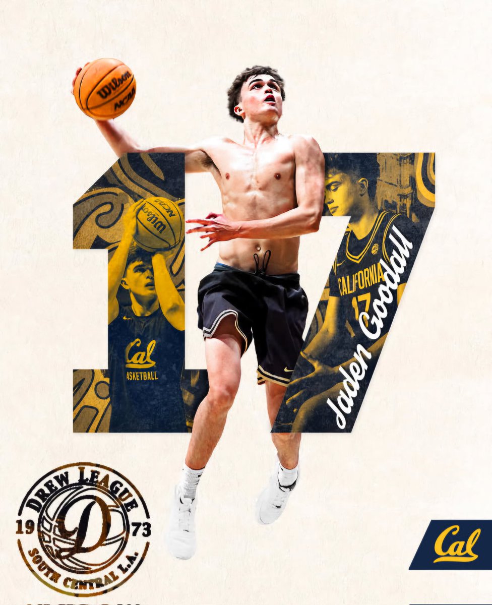 Goodall Fam (@goodallfamily4) on Twitter photo Friends and family, come support <a href="/jaden_goodall/">Jaden Goodall</a> at the Drew League this summer. Should be a blast!
<a href="/DrewLeague/">Drew League</a> <a href="/CalMBBall/">Cal Basketball</a> Friends and family, come support <a href="/jaden_goodall/">Jaden Goodall</a> at the Drew League this summer. Should be a blast!
<a href="/DrewLeague/">Drew League</a> <a href="/CalMBBall/">Cal Basketball</a>
