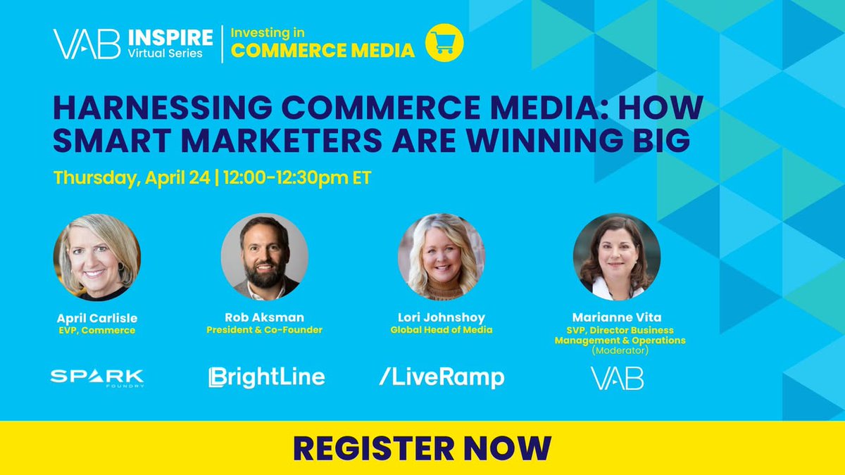 NEW SPEAKERS ADDED📣! Don’t miss out on our Executive Roundtable Series with IPG Mediabrands, Wurl, Swoop, MRI-Simmons, LG, (NBA), VideoAmp, DIRECTV Advertising, Spark Foundry, BrightLine and LiveRamp that begins April 15th! Save your spot now➡️ lnkd.in/eQn7p4JV