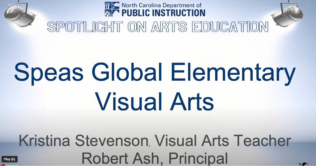 Congratulations to all of Speas Bees artists for your creative hard work on display with NC Dept. of Public Instruction for Arts in Education Month. youtu.be/mUvaS7BSQcE?si…