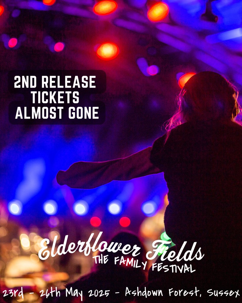 The sun is shining and tickets are flying...
🌞 
Less than 100 current priced tickets remain. Final release tickets for Elderflower Fields 2025 cost £20 extra per ticket.

Book now! 

elderflowerfields.co.uk/book-tickets/